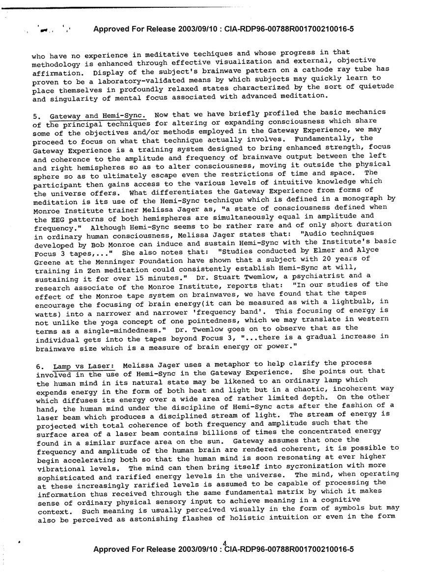 Analysis and Assessment of the Gateway Process — leaf 6, printed page 4, facsimile of the released scan