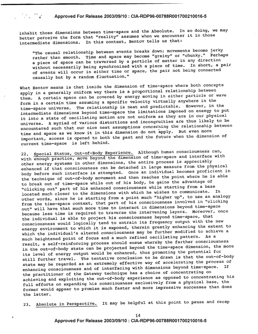 Analysis and Assessment of the Gateway Process — leaf 16, printed page 14, facsimile of the released scan